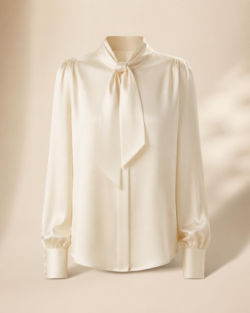 Sara Silk Blouse in Ivory