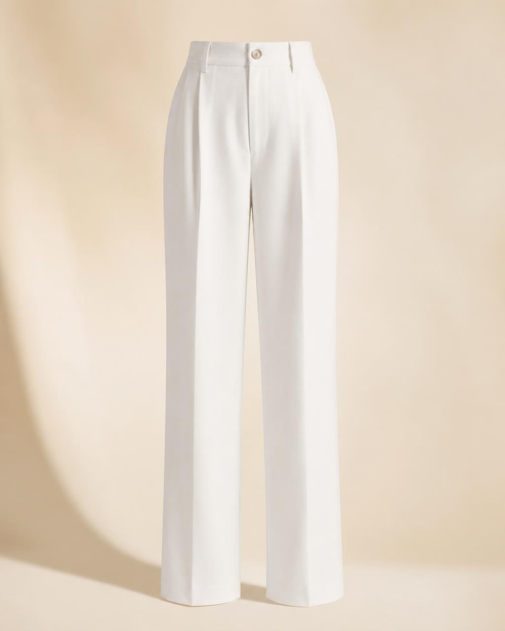 Aya Wide-Leg Trouser in Ivory